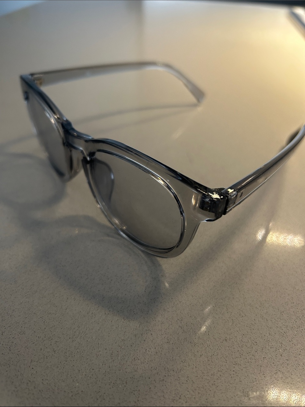 Clear Frame Sunglasses - Transparent Gray